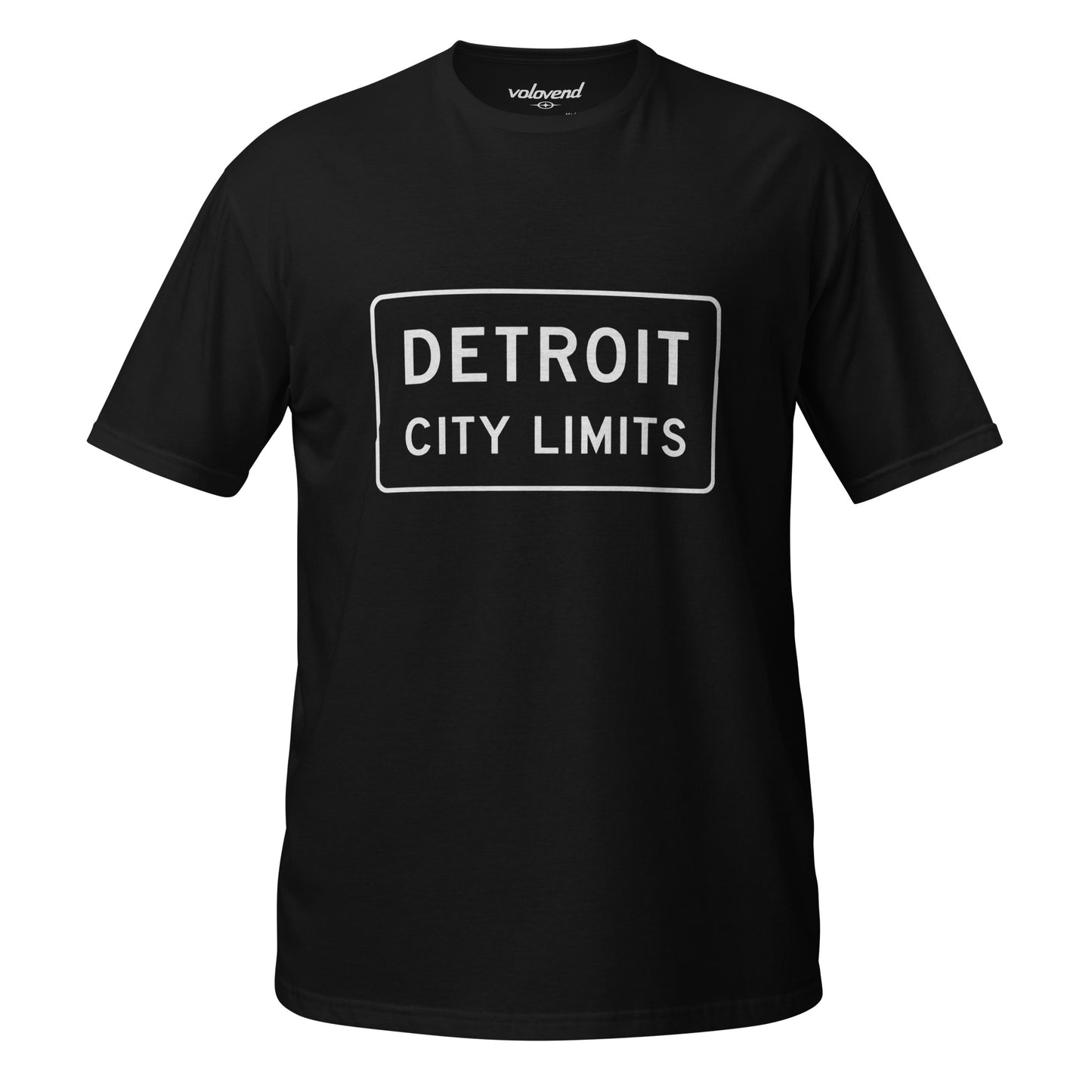 Detroit City Limits road sign graphic T-shirt
