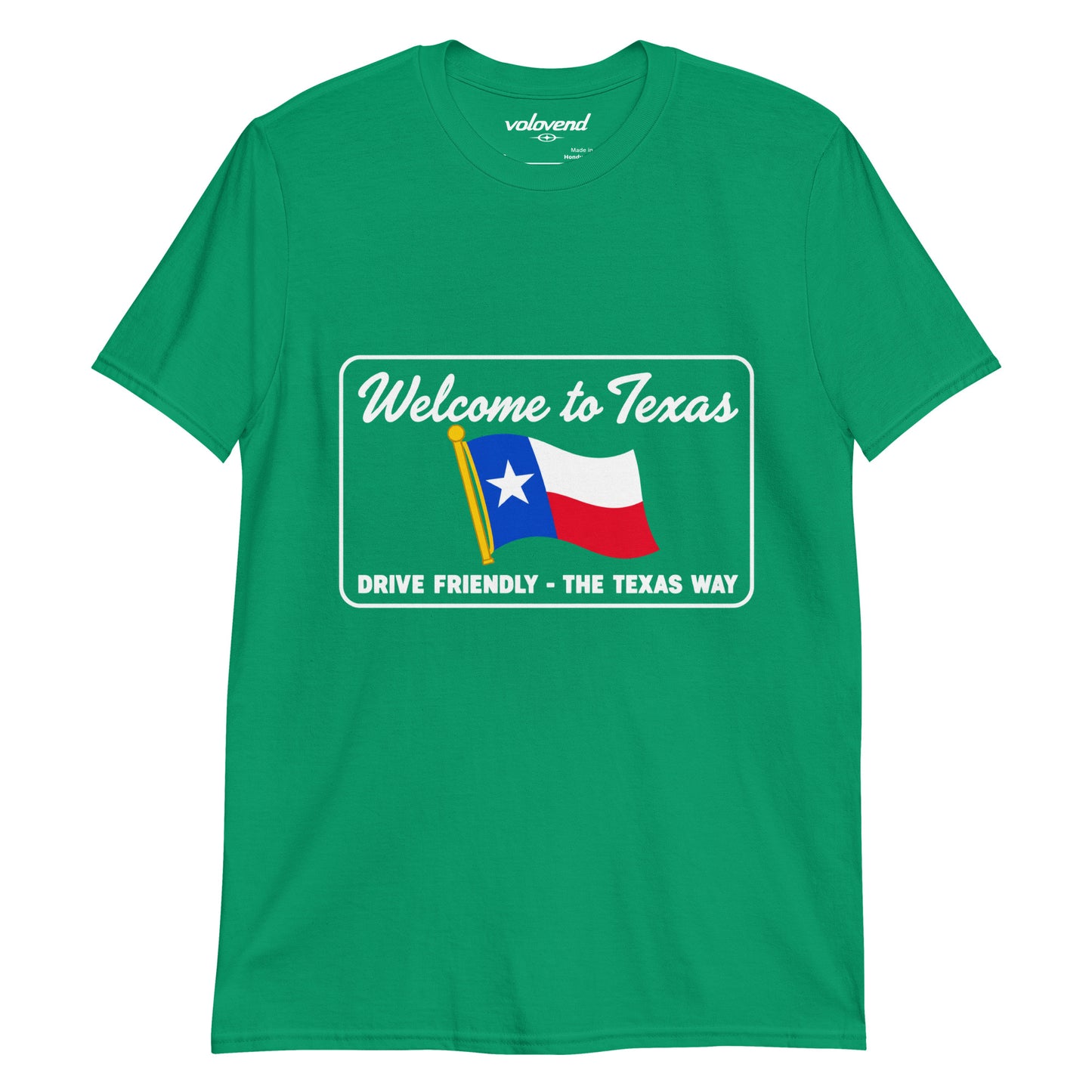 Welcome to Texas Drive Friendly flag graphic T-shirt